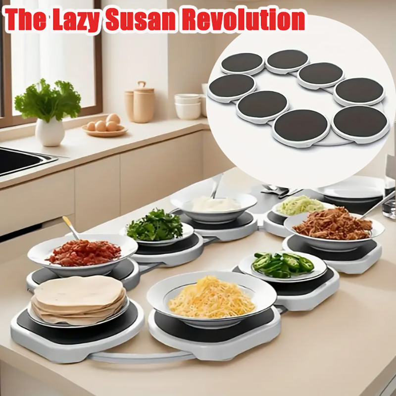 Home Cooking Recipes - Портативный расширяемый вращающийся поднос Lazy Susan,